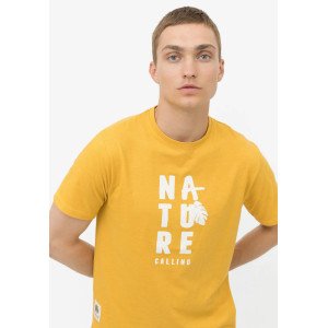 Футболка regular fit желтого цвета 