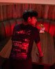 Футболка oversize с принтом на спине