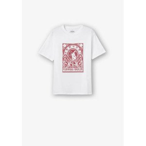 Футболка oversize белого цвета с принтом samurai 