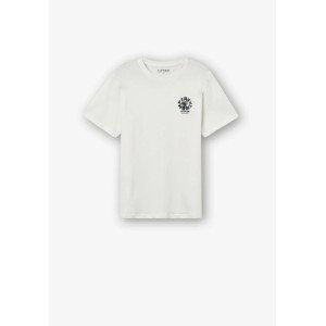 Футболка oversize молочного цвета с принтом 