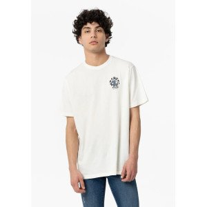 Футболка oversize молочного цвета с принтом 