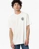 Футболка oversize молочного цвета с принтом 