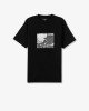 Футболка черного цвета с черно - белым принтом 