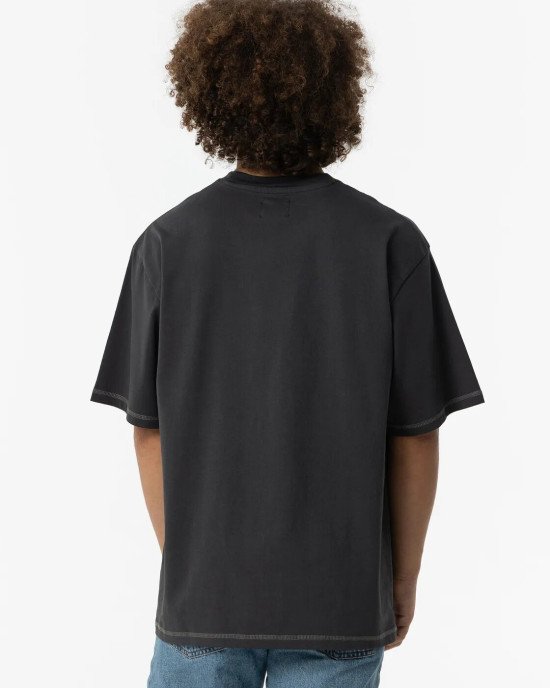 Футболка свободного кроя oversize графитового цвета 