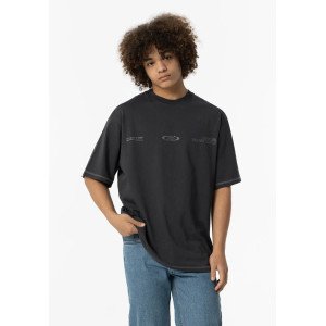 Футболка свободного кроя oversize графитового цвета 