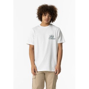 Футболка oversize белого цвета с текстовым принтом