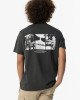 Футболка oversize графитового цвета с принтом на спине 