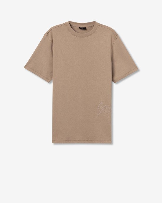 Футболка oversize бежевого цвета 