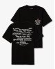 Футболка oversize черного цвета с текстовым принтом на спине 