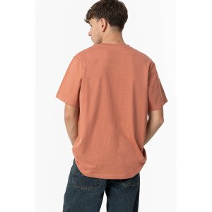 Футболка oversize терракотового цвета с принтом 