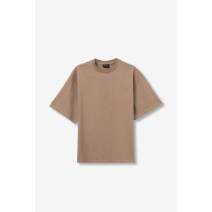 Футболка oversize бежевого цвета с вышивкой Футболка oversize бежевого цвета с вышивкой