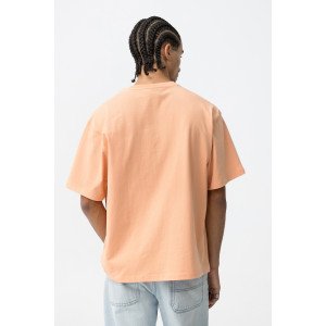 Футболка свободного кроя oversize персикового цвета Футболка свободного кроя oversize персикового цвета