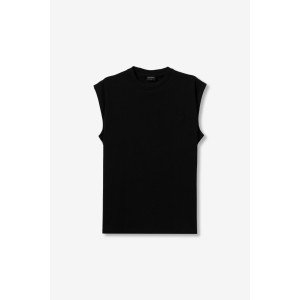 Майка oversize черного цвета с вышивкой Майка oversize черного цвета с вышивкой
