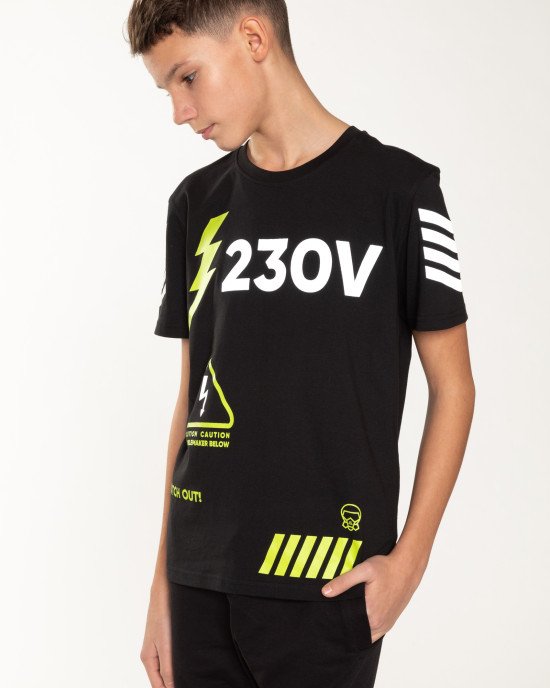 Футболка с принтом "230V"
