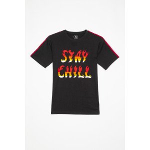 Футболка черного цвета с принтом "Stay chill" 