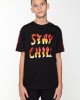 Футболка черного цвета с принтом "Stay chill"