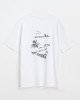 Футболка oversize белого цвета в черный текстовый принт 