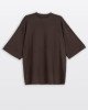Футболка свободного кроя oversize коричневого цвета