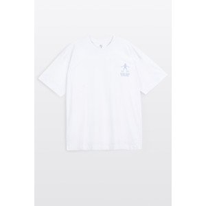 Футболка oversize с принтом на спине белого цвета 