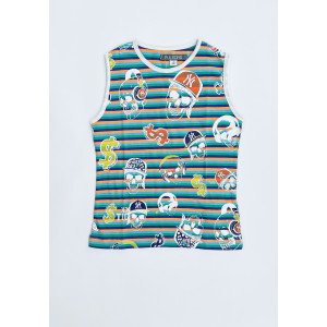 Майка в яркий цветной принт