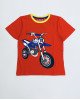 Футболка красного цвета с принтом motorbike 