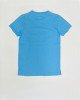 Футболка голубого цвета с карманом 