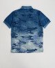 Футболка поло цвета ocean с принтом на спине 