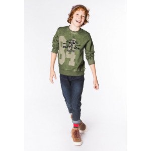Свитшот с карманами, цвета хаки 
