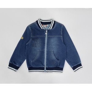 Бомбер трикотажный цвета denim 