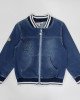 Бомбер трикотажный цвета denim