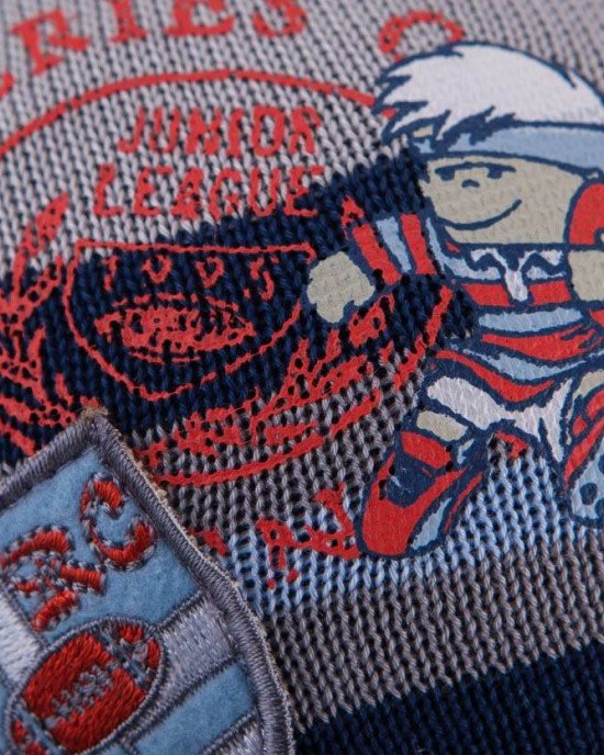 Шапка трикотажная, вязаная, с хлопковой подкладкой 