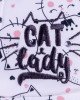 Кепка розового цвета с принтом и надписью cat lady